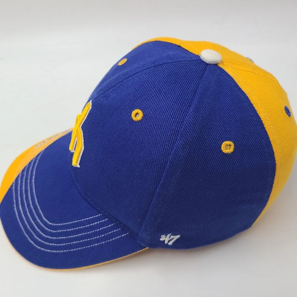 Kids Seattle Mariners Hat Adjustable 47 Brand Blue Yellow Cooperstown Trident